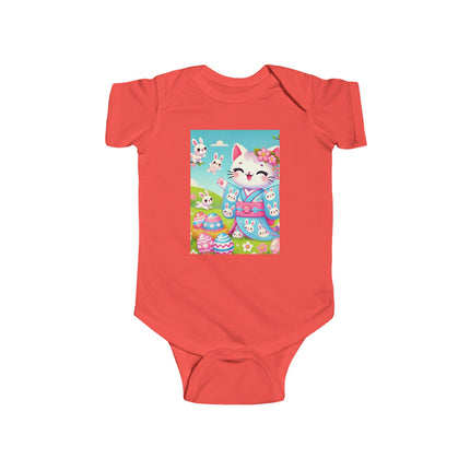 Springtime Kitten’s Easter Joy Infant Fine Jersey Bodysuit