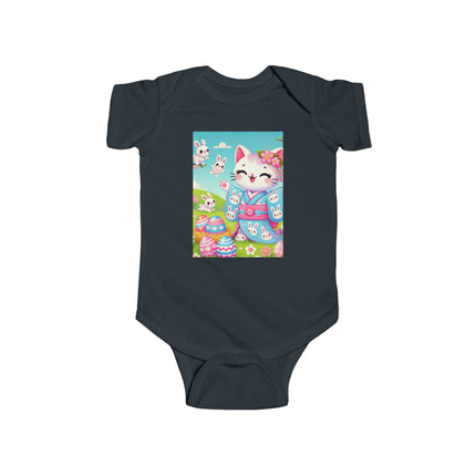 Springtime Kitten’s Easter Joy Infant Fine Jersey Bodysuit