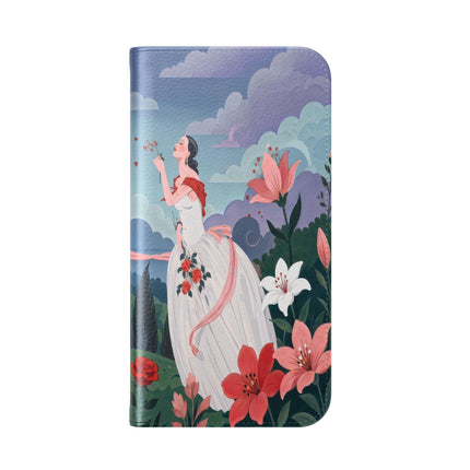 🌹💌 The Garden Of Blown Kisses Flip Case – Art Deco Floral Romance