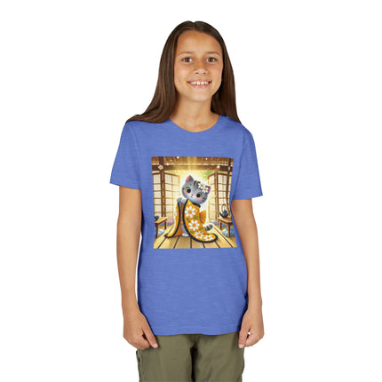 Playful Kitten in the Tea Room Youth Short Sleeve Tee