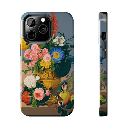 🌺🐦 The Garden Of Golden Birds Phone Case – Art Deco Floral Elegance