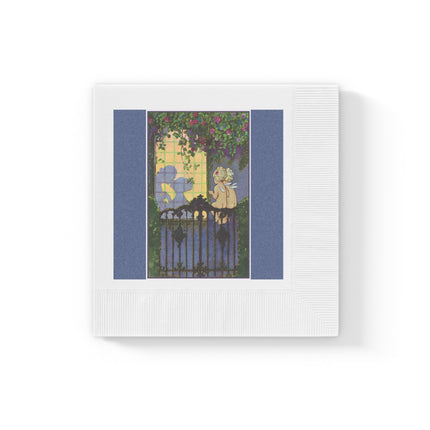 Whispers of Love White Coined Napkins