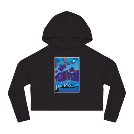 Fireworks in Venice by George Barbier Women’s Cropped Hooded Sweatshirt