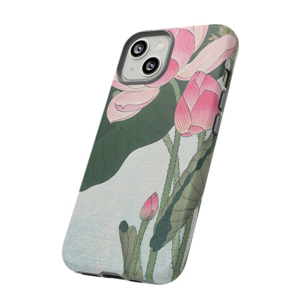 Blooming Lotus Flowers by Ohara Koson Phone Cases