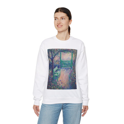 The Artist’s Garden (The Green Chair) by Theodore Earl Butler Heavy Blend™ Crewneck Sweatshirt