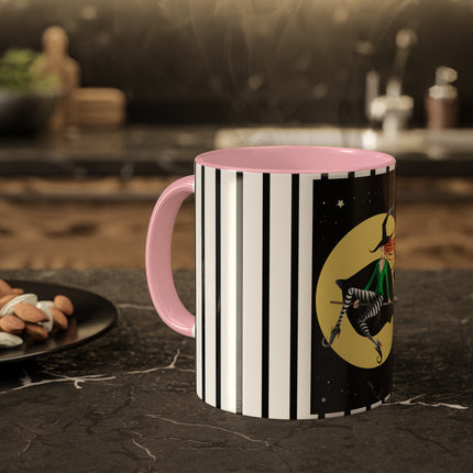 A Witch’s Moonlit Flight Colorful Mugs, 11oz