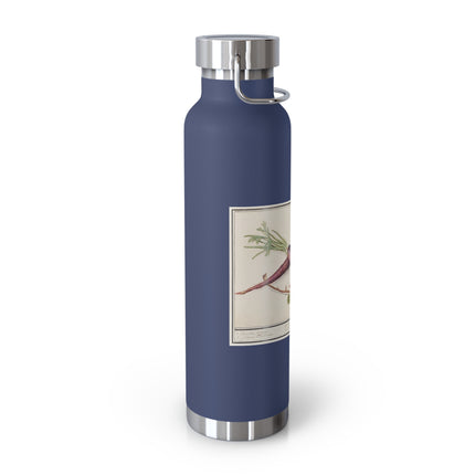 Carrot, Daucus carota and red currant, Ribes rubrum by Anselmus Boëtius de Boodt Copper Vacuum Insulated Bottle, 22oz