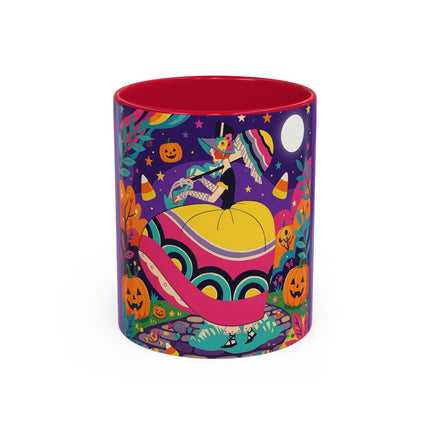 🌙🎃 The Lady Of Moonbeam Hollow Colorful Mug – Whimsical Halloween Charm