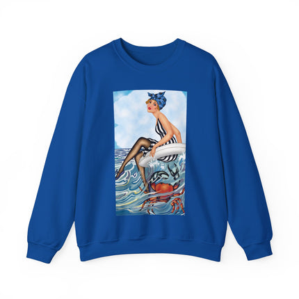 Playful Waves and Fashion Follies Heavy Blend™ Crewneck Sweatshirt