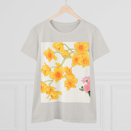 Golden Bow Orchid Women's Midweight Cotton Tee