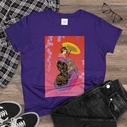 Enchanting Geisha Women's Midweight Cotton Tee
