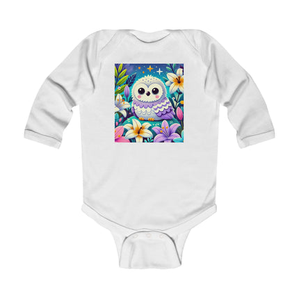 Enchanted Baby Owl Long Sleeve Bodysuit – Moonlit Lily Garden Design