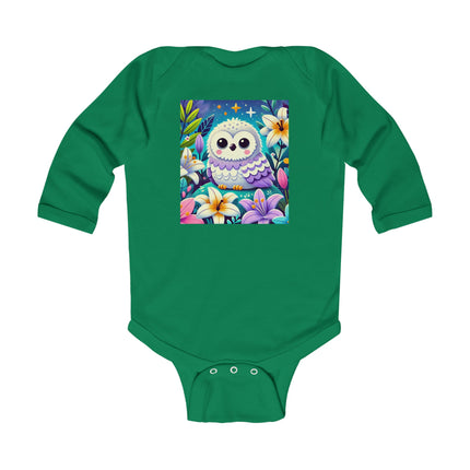 Enchanted Baby Owl Long Sleeve Bodysuit – Moonlit Lily Garden Design