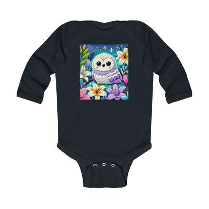 Enchanted Baby Owl Long Sleeve Bodysuit – Moonlit Lily Garden Design