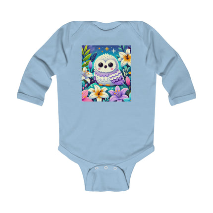 Enchanted Baby Owl Long Sleeve Bodysuit – Moonlit Lily Garden Design