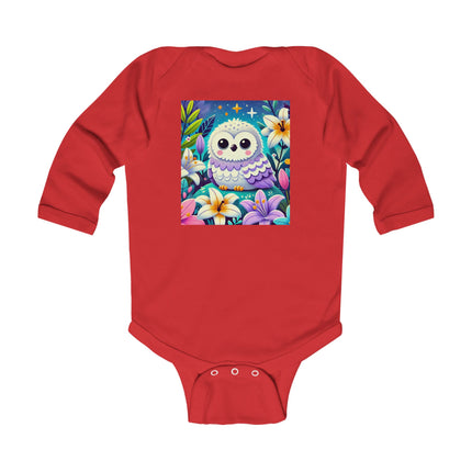 Enchanted Baby Owl Long Sleeve Bodysuit – Moonlit Lily Garden Design