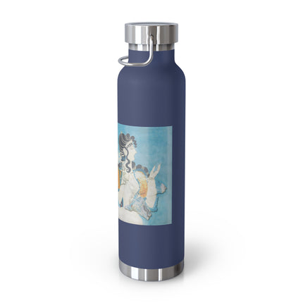 Reproduction of Ladies in Blue by Emile Gilliéron Copper Vacuum Insulated Bottle, 22oz