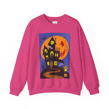 Halloween Night at the Haunted House Unisex Heavy Blend™ Crewneck Sweatshirt