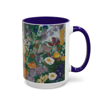 Flowers on the Mountain by August Babberger Colorful Mugs (11oz, 15oz)