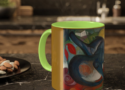 Two Cats, Blue and Yellow by Franz Marc Colorful Mugs, 11oz