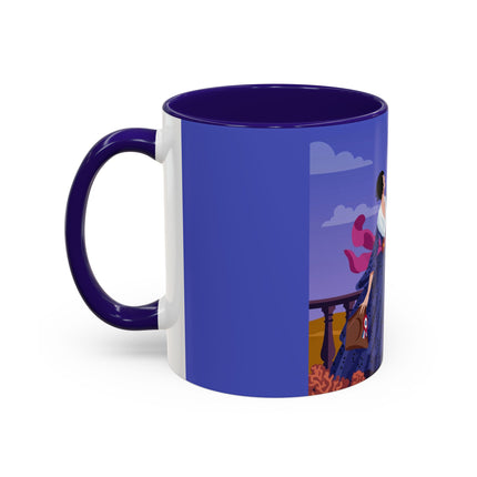 The Dawn Serenade Colorful Mug (11oz, 15oz) – Rooster Beauty, Morning Charm & Art Deco Elegance