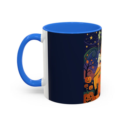 🧙‍♀️🎃 The Witch Of Pumpkin Moon Hollow Colorful Mug – Whimsical Halloween Magic