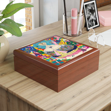🎀✨ The Christmas Court Of Joy Jewelry Box – Art Deco Holiday Fantasy