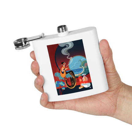 Golden Day Serenade Stainless Steel Flask – Elegant Harmony & Sunlit Grace
