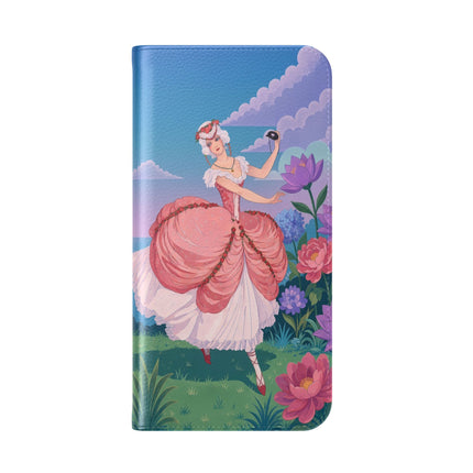 🌸🩰 The Garden Dancer Flip Case – Art Deco Floral Whimsy