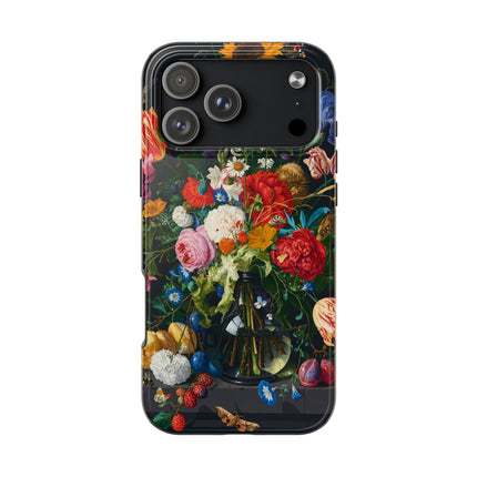 🌺🌙 The Midnight Garden Abundance Phone Case – Art Deco Floral Still Life