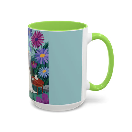 The Lady Of The Garden Tea Colorful Mugs – Art Deco Floral Elegance