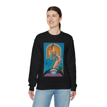 March & Aquamarine (Gem Series) by Sofia Chiostri Unisex Heavy Blend™ Crewneck Sweatshirt