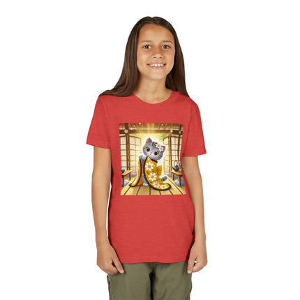 Playful Kitten in the Tea Room Youth Short Sleeve Tee