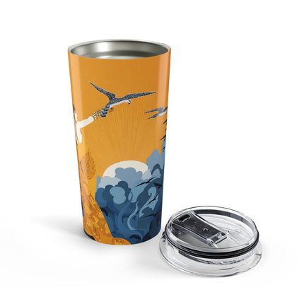 Falcon Mistress 20oz Tumbler – Art Deco Majesty & Mythic Freedom