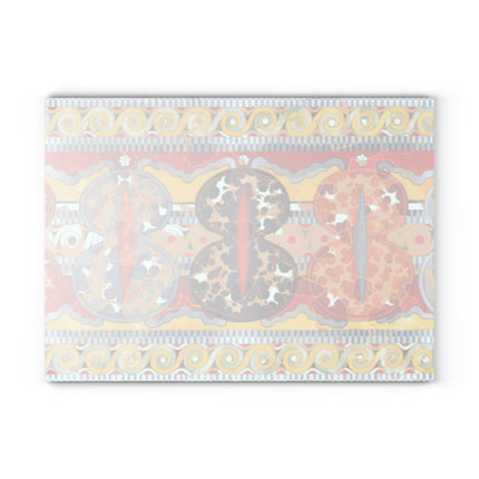 Reproduction of the Shield Frieze by Emile Gilliéron Glass Cutting Board
