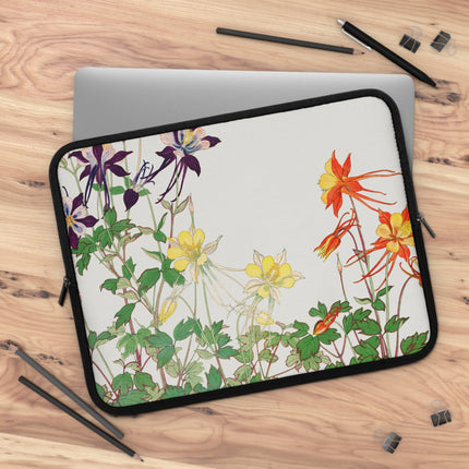 Aquilegia Flower by Tanigami Kônan Laptop Sleeve