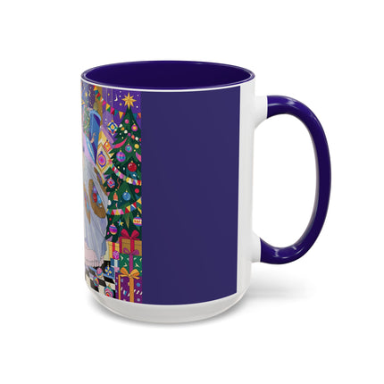 🎄✨ The Lady Of The Christmas Ornament Colorful Mug – Art Deco Holiday Fantasy