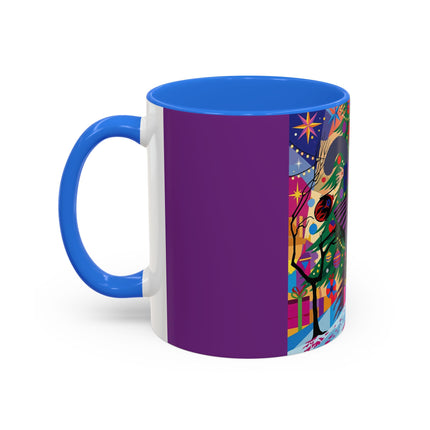 🎄✨ Christmas Among The Twinkling Trees Colorful Mug – Art Deco Holiday Fantasy