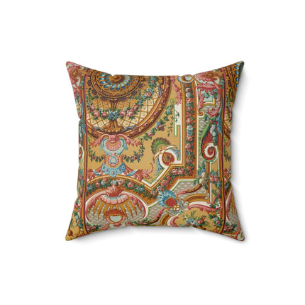 XVIII Siecle 2 by Auguste Racinet Spun Polyester Square Pillow