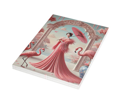 Petals, Porcelain, and Flamingos Postcard Bundles (envelopes included) - Bundles of 10, 30, 50 Pieces