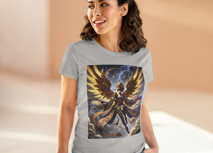 Valkyrie Descending Through Storm Women's Midweight Cotton Tee