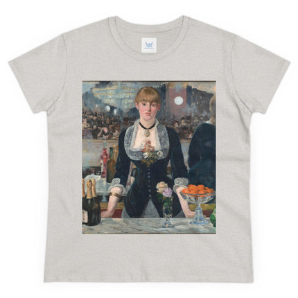A Bar at the Folies-Bergère by Edouard Manet Women's Midweight Cotton Tee