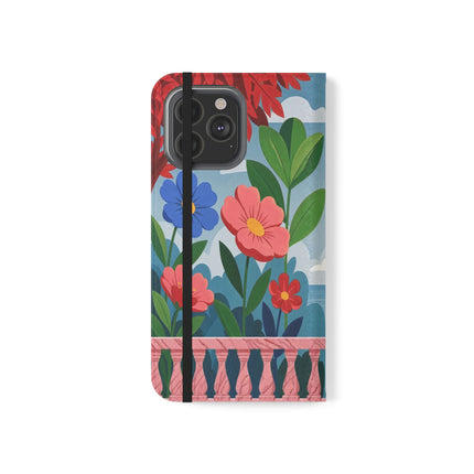 🌺🎭 The Grand Garden Courtship Flip Case – Art Deco Floral Romance
