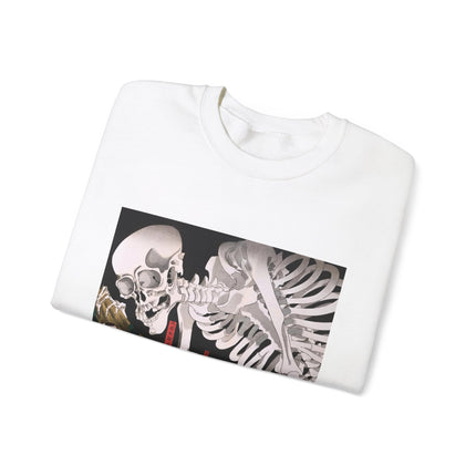 Mitsukuni Defying the Skeleton Spectre by Utagawa Kuniyoshi Heavy Blend™ Crewneck Sweatshirt