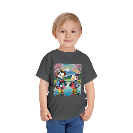 Rainy Day Ducks Toddler Short Sleeve Tee