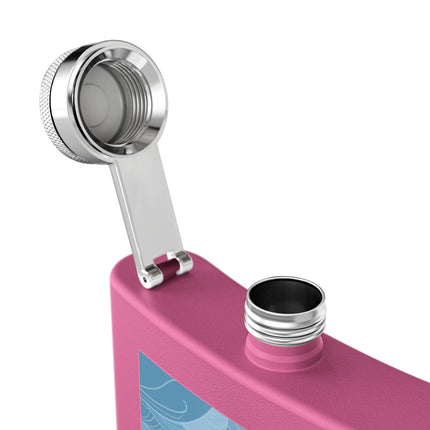 Siren of the Waves Stainless Steel Flask – Dramatic Sea Power & Bold Elegance