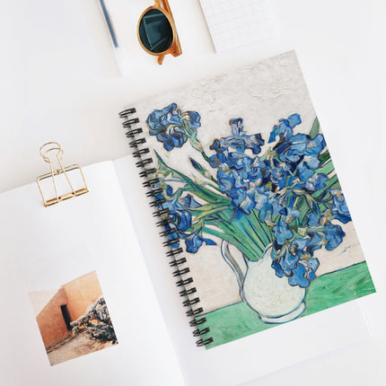 Irises by Vincent Van Gogh Spiral Notebook - Ruled Line