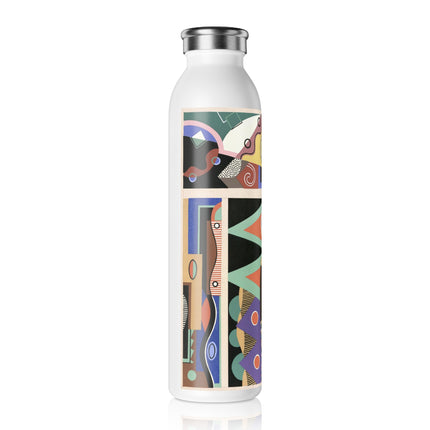 Collection decors et couleurs Pl.03 by Georges Valmiers Slim Water Bottle