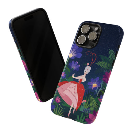 🌺✨ The Lady Of The Starlit Enchanted Garden Phone Case – Art Deco Floral Fantasy