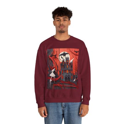 Halloween Night Scene Unisex Heavy Blend™ Crewneck Sweatshirt